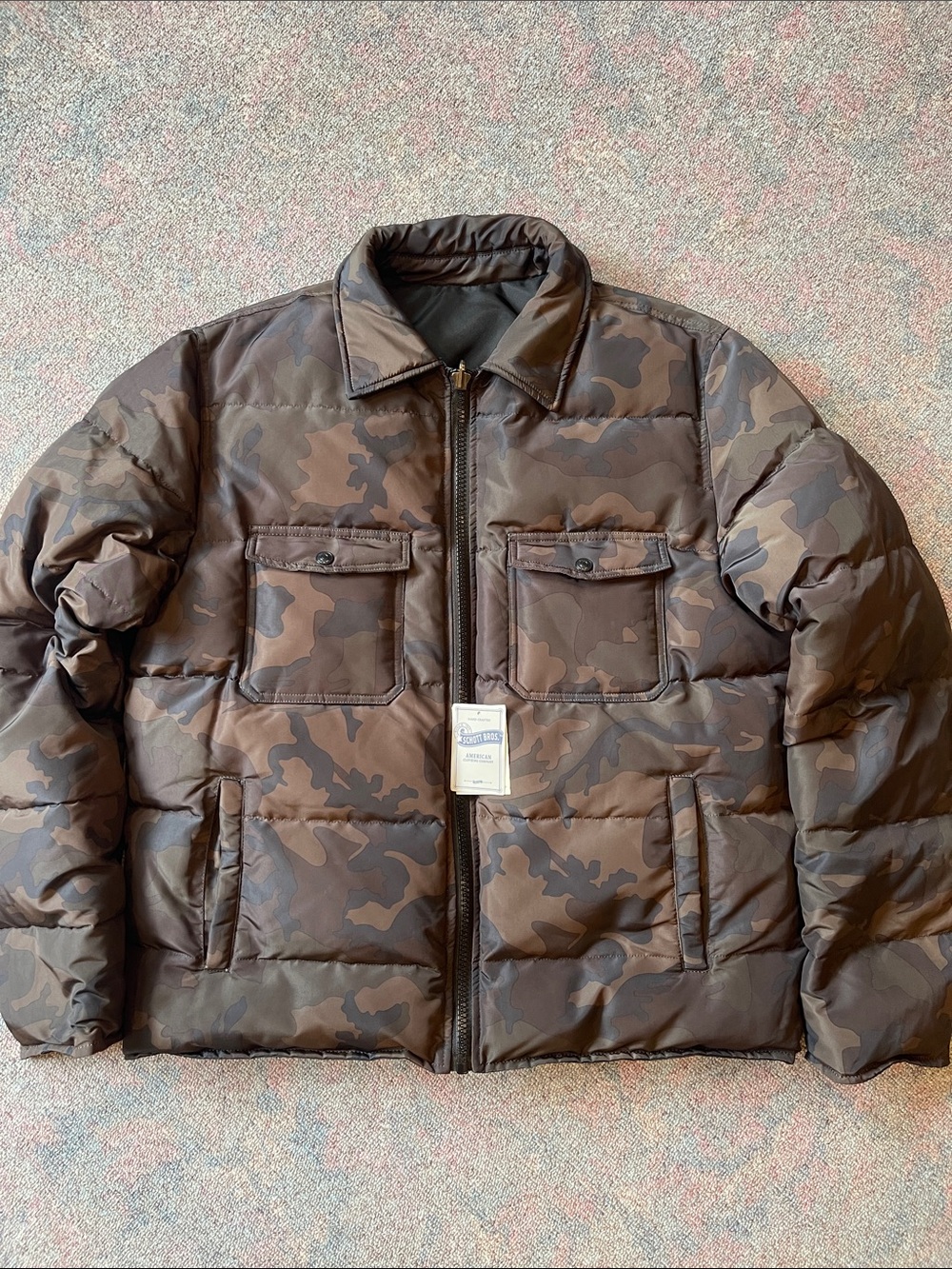 Schott Reversible Mechanics Down Jacket